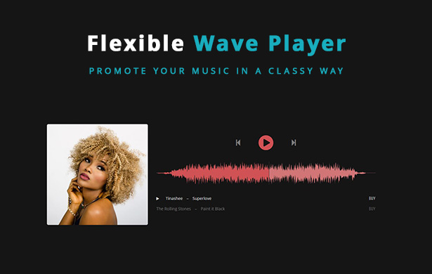 Lucille Music WordPress Theme - Wave Player