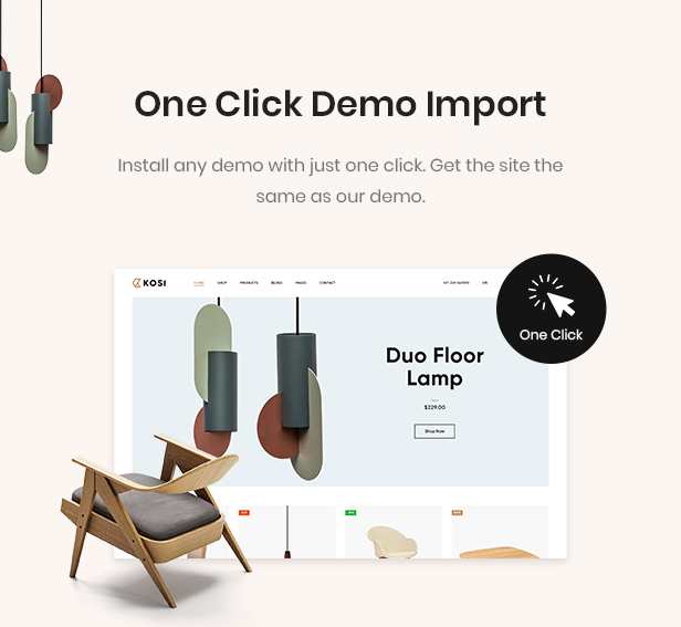 Kosi Elementor - Furniture eCommerce Prestashop Theme 