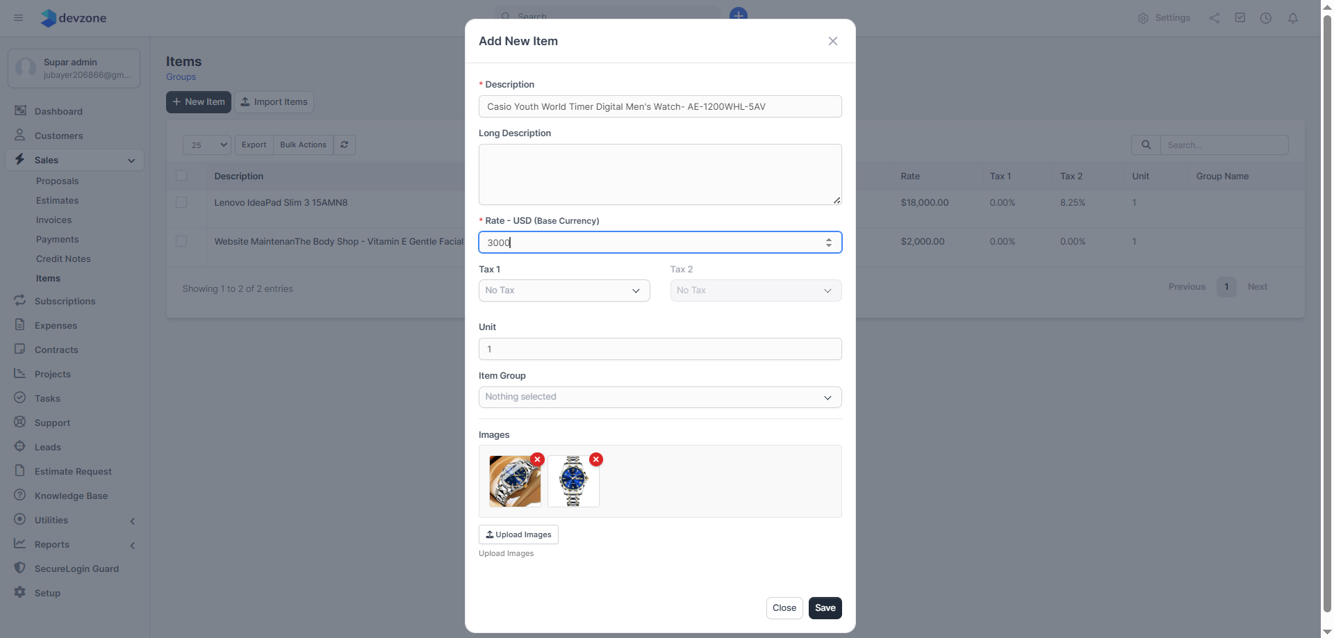 Item Wise Discount Interface