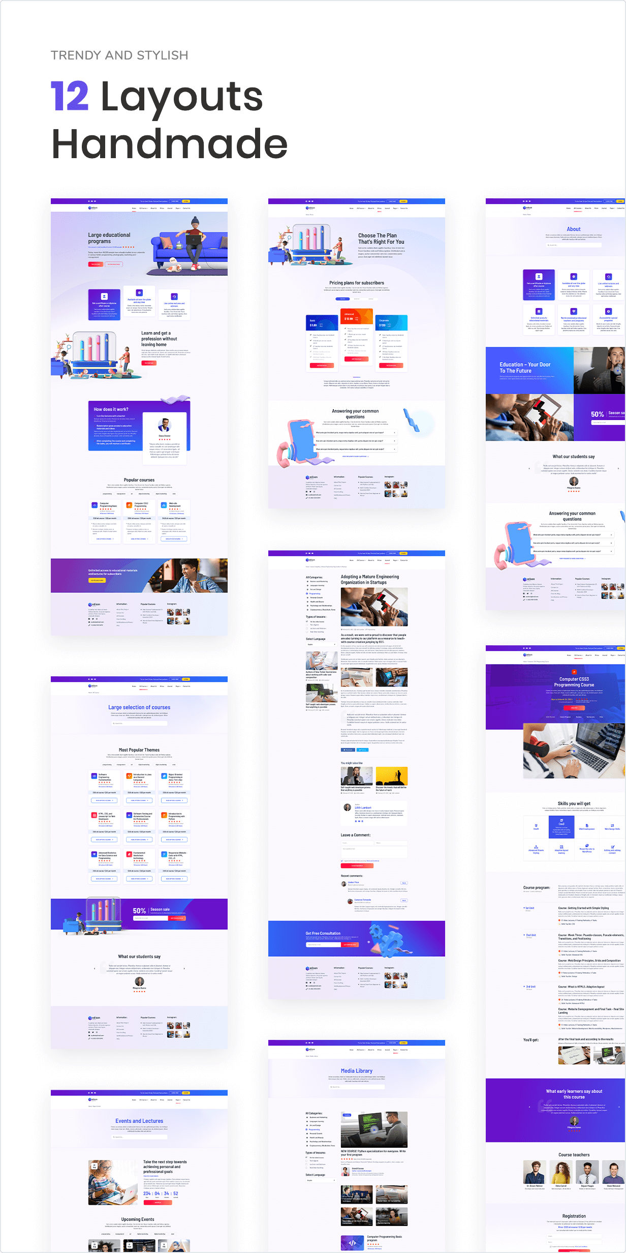 12 Layouts Handmade