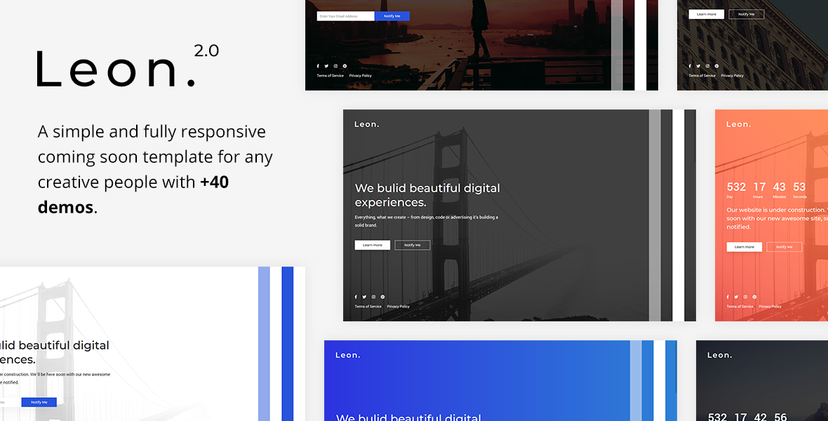 Leon - Responsive Coming Soon Template