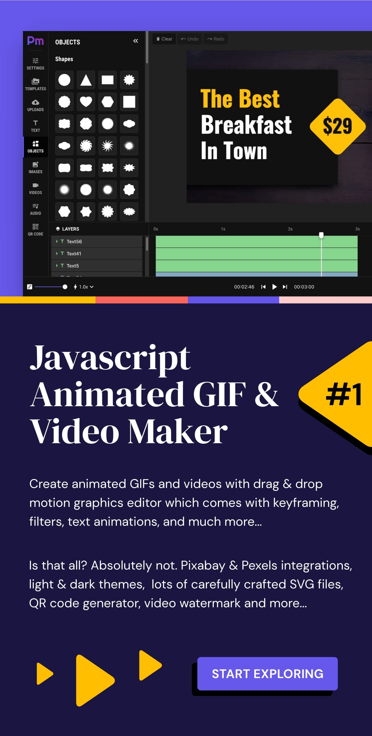 Pmotion - Javascript Animated GIF and Video Maker