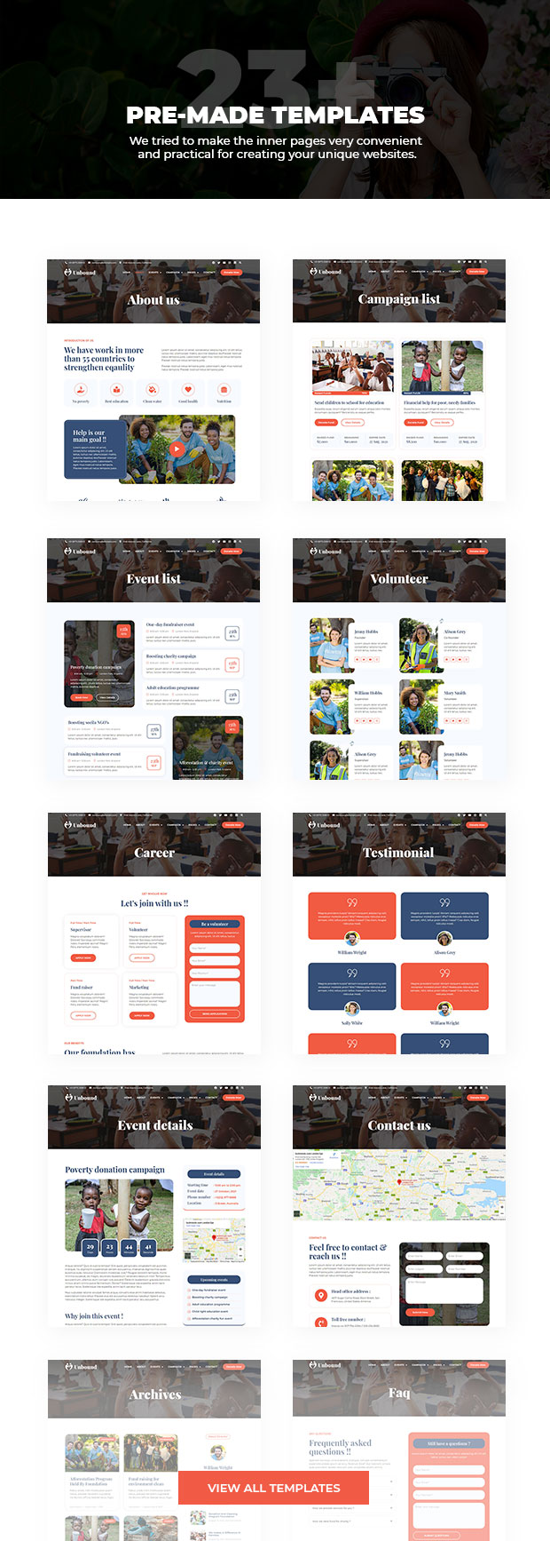 unbound html inner pages