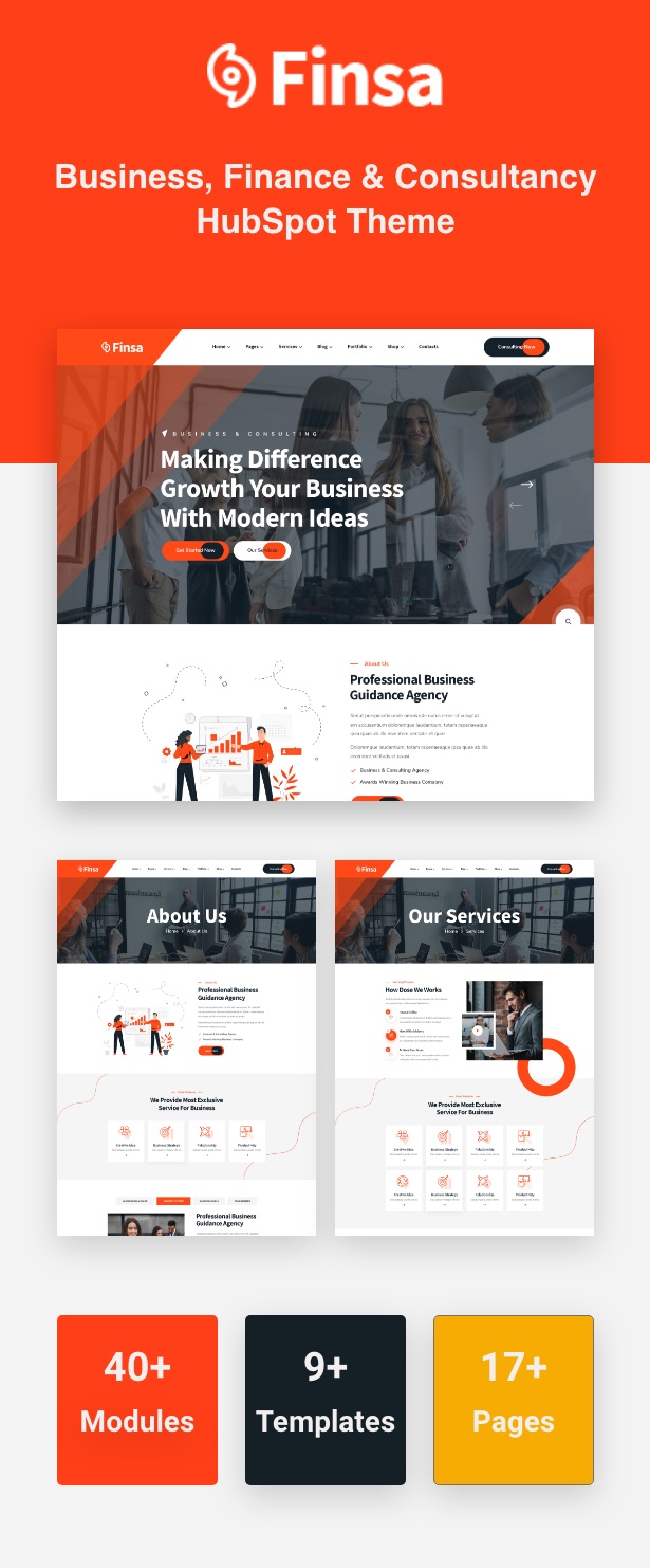 Finsa - Business & Consultancy Firm HubSpot Theme - 1