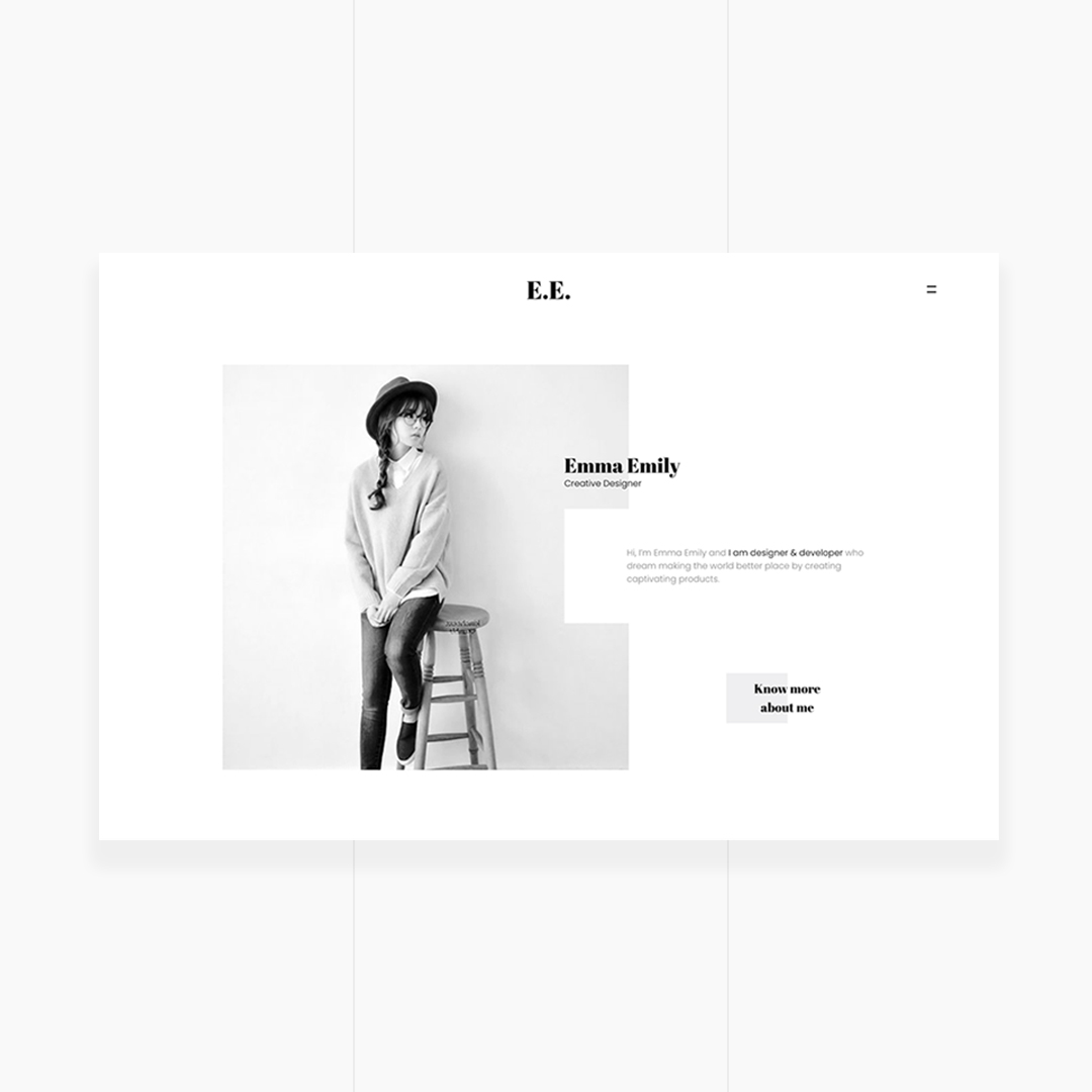 E.E. - The Unique Portfolio for Freelancers