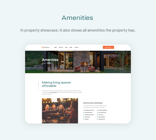 Spacey - Single Property WordPress Theme