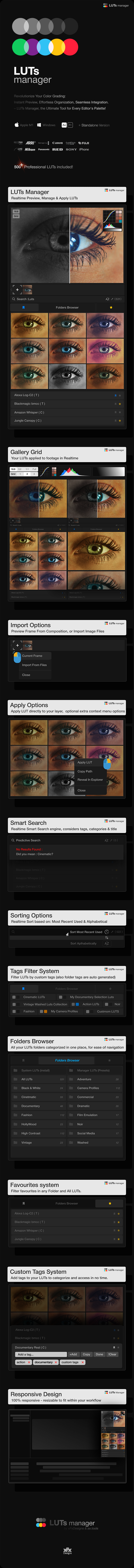 LUTs Manager: Real-Time Bulk Previews Tool & 500 LUTs for Effortless Professional Color Grading - 2