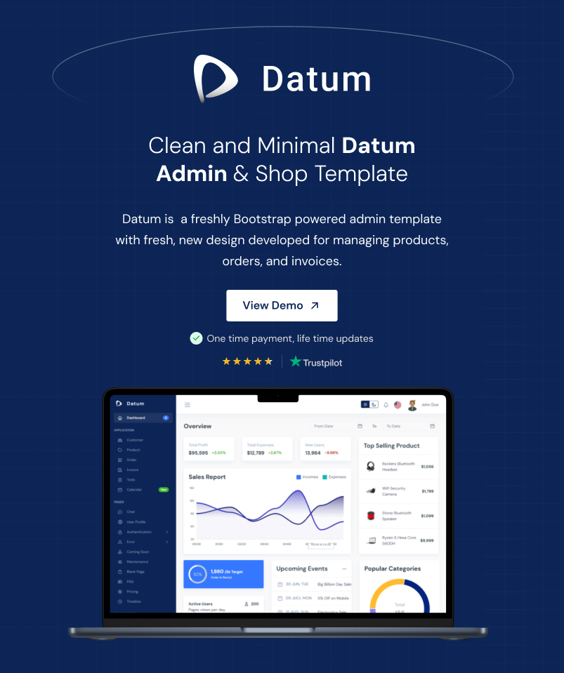 CRM Bootstrap Admin Dashboard | Datum | Iqonic Design