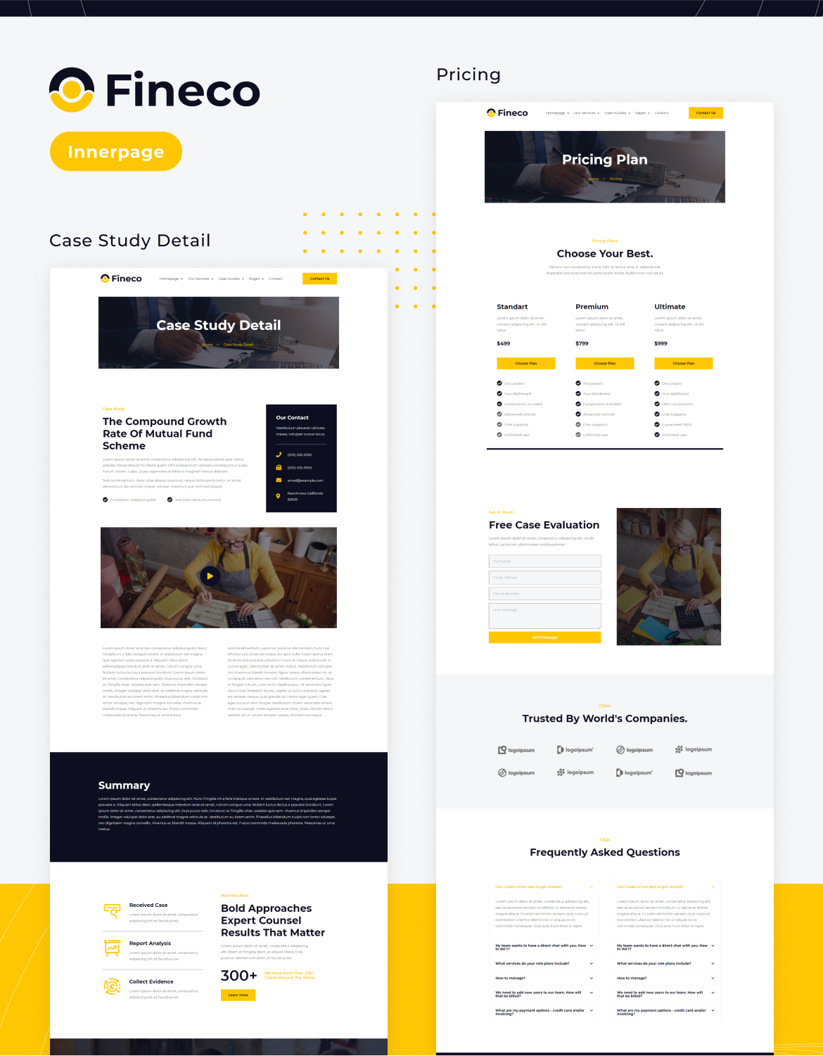 Fineco | Accounting & Tax Consultancy Services Elementor Template Kit - 4