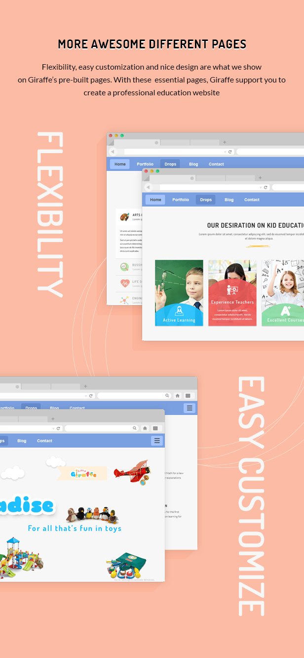 Giraffe - Kindergarten Education WordPress Theme - 6