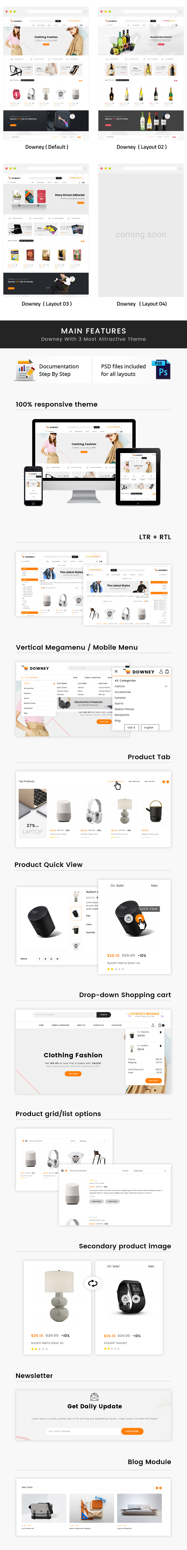 Downey - Responsive Prestashop 1.7 Theme 