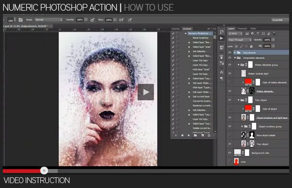 Numeric Photoshop Action - 1