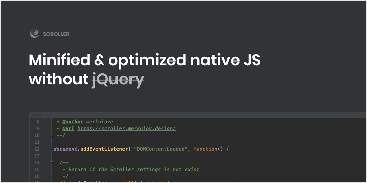 Minified & optimized native JS without jQuery
