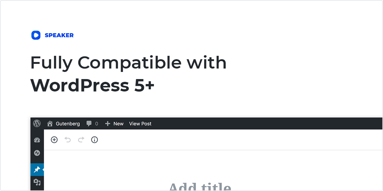 Fully Compatible with WordPress 5+