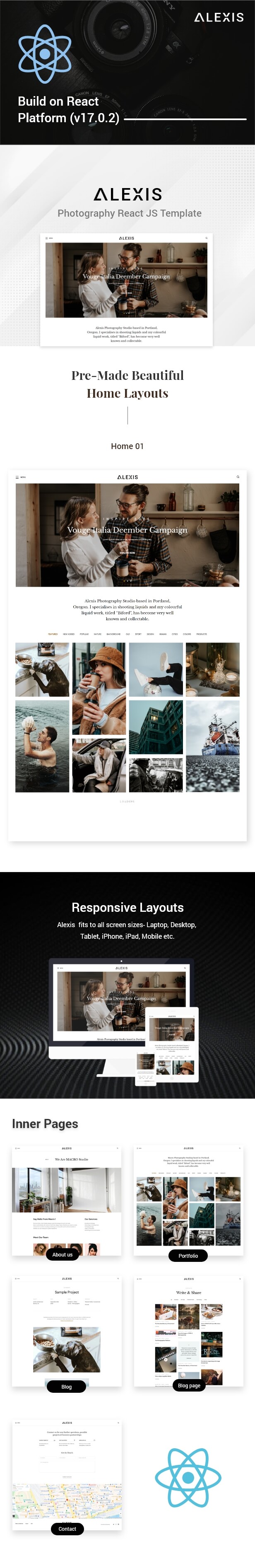 Alexis – Photography React JS Template - 1