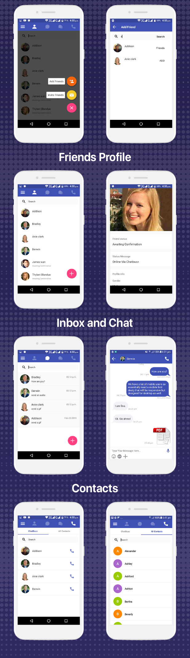 Chatbuzz - Nimbuzz Clone Social Messenger app v1.8 - 5