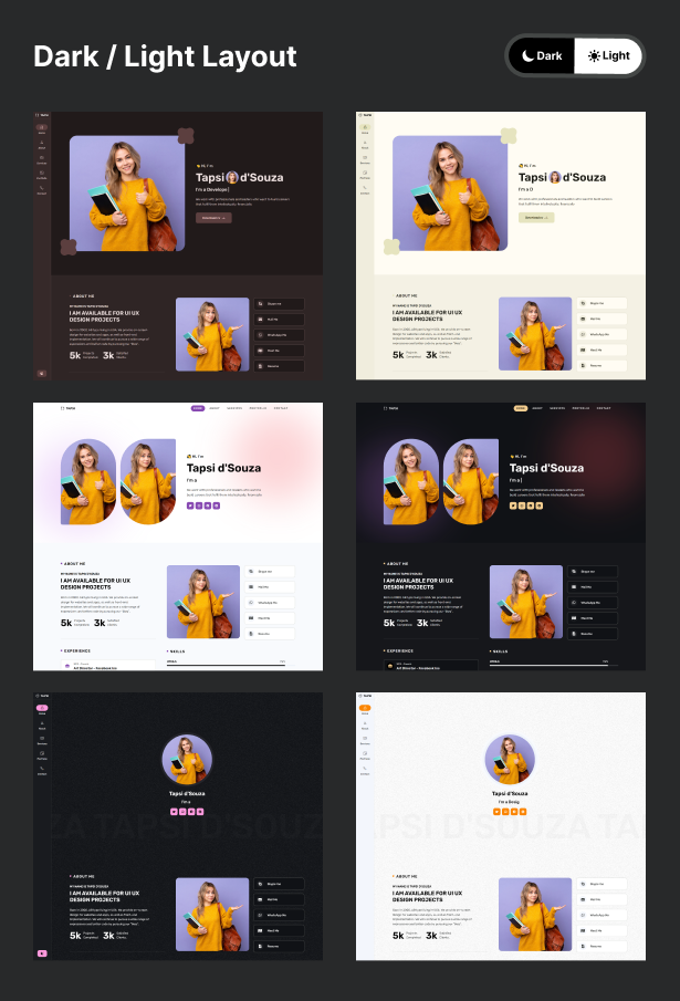 Tapsi  – Bootstrap 5 Personal Portfolio