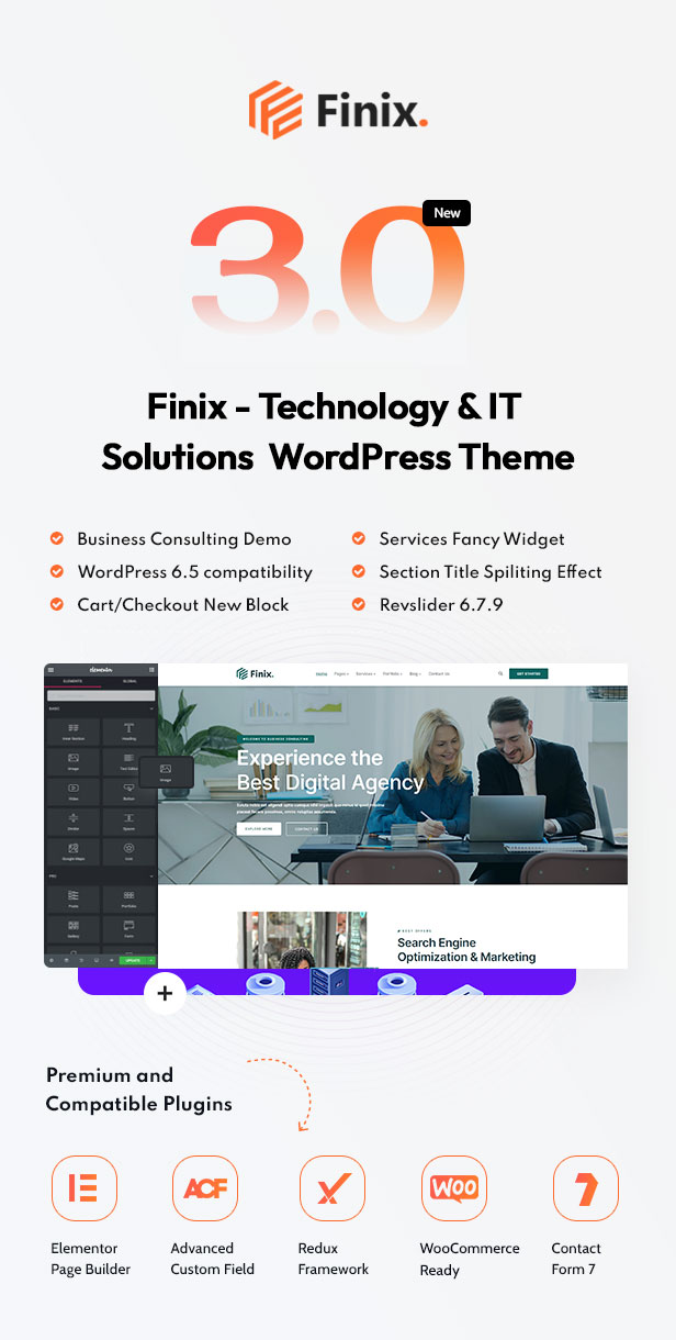 Finix Technology & IT Solutions WordPress Theme