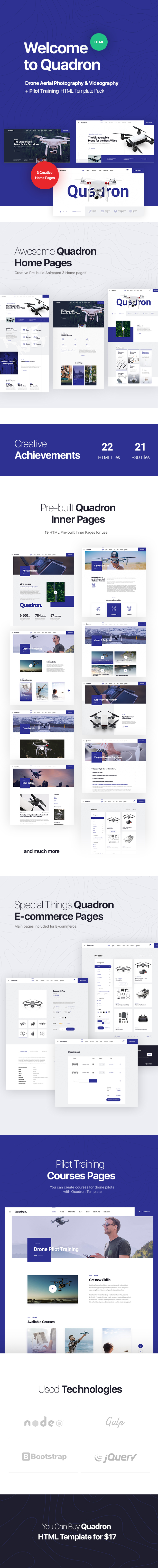 Quadron | Drone UAV Business & Videography HTML Template - 2