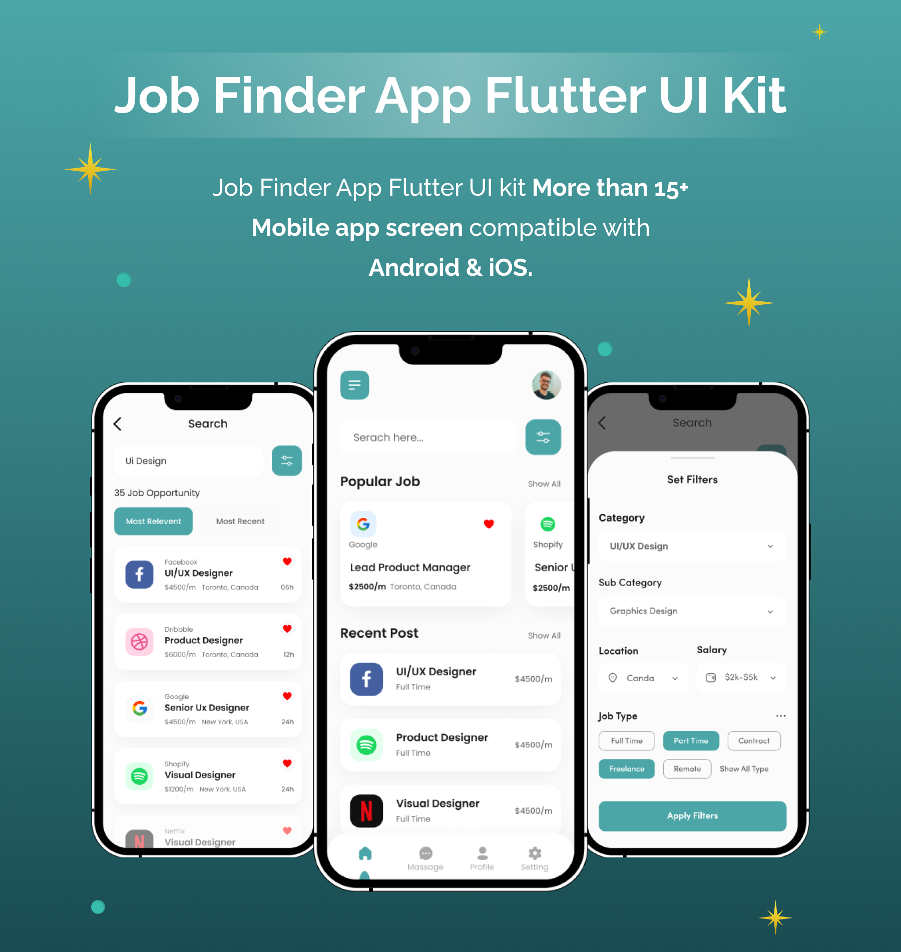 Jobs - Job Finder | Job Seeker | Flutter iOS/Android App Template - 3