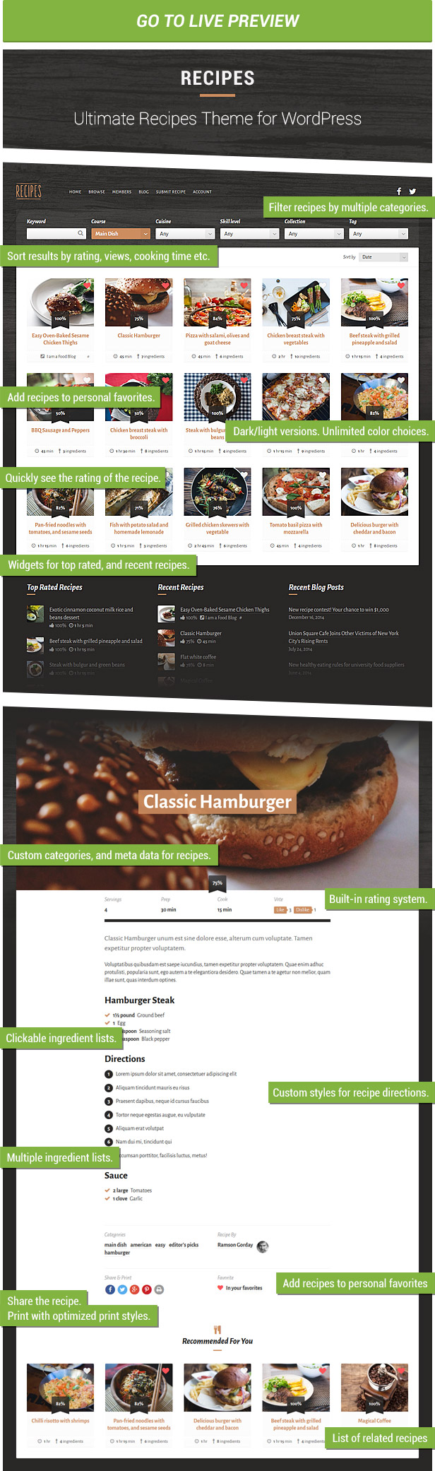 Recipes WordPress Theme