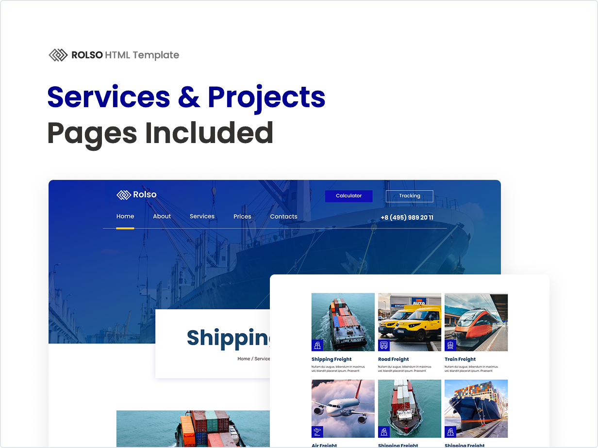 Services and Projects Pages Included
