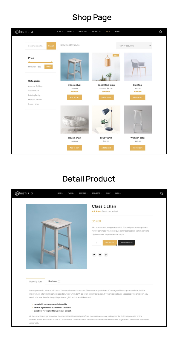 architecture and interior WordPress Theme