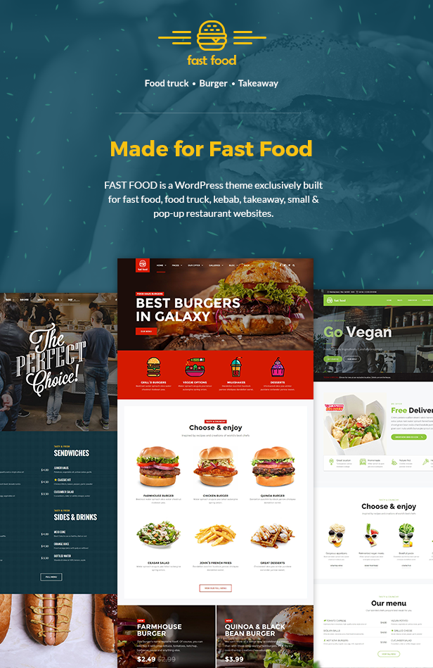 Fast Food - WordPress Fast Food Theme - 1