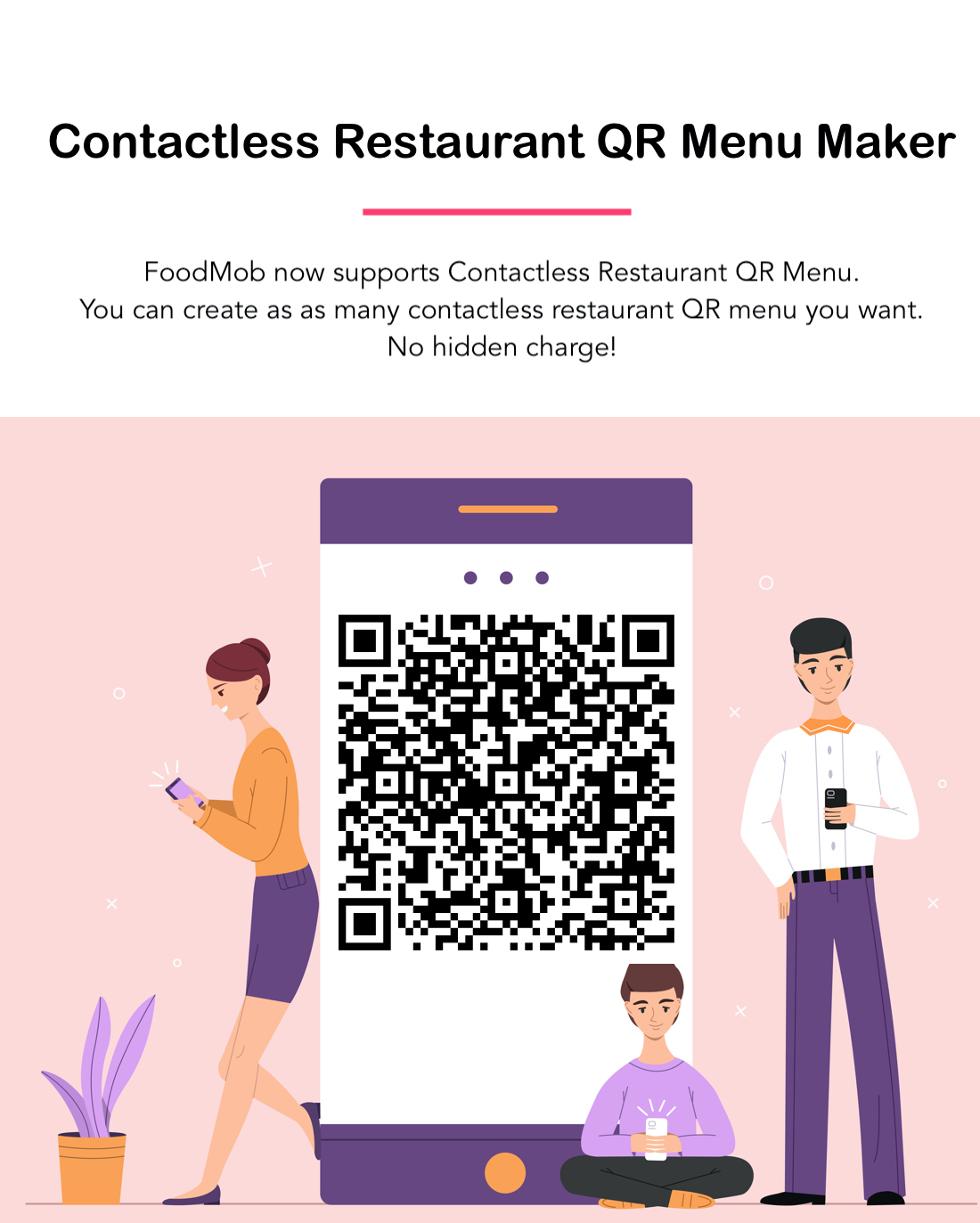 FoodMob - An Online Multi Restaurant Food Ordering and Management with Delivery System - QR Code