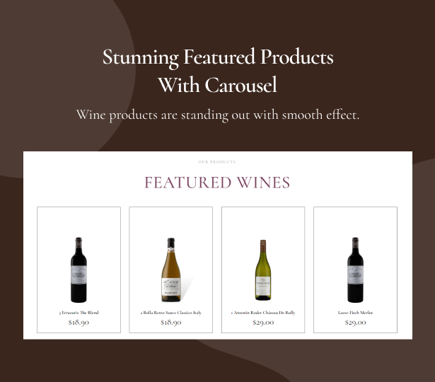 Stunning featured products with carousel