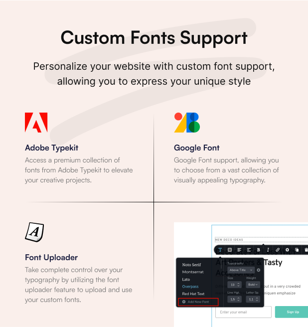 custom font