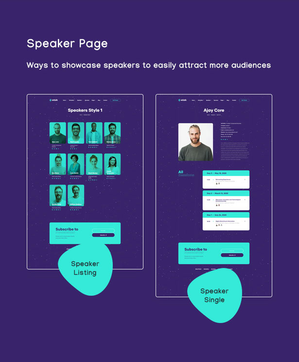 WiTalk Conference WordPress Theme Events Speakers