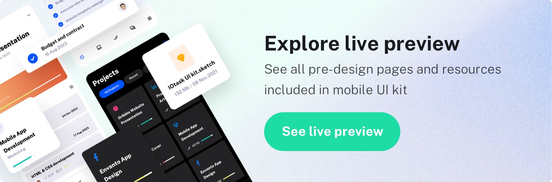 Tasksy -  UI kit for Productivity Mobile Apps - 1