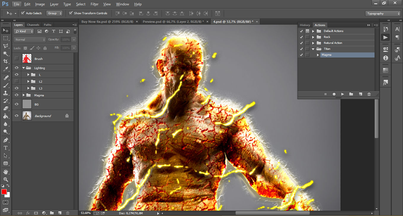 Titan - Magma Photoshop Action - 1