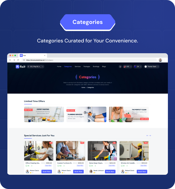 Fixit | Multi Vendor On Demand, Handyman, Home service Flutter App with Admin Complete Solution