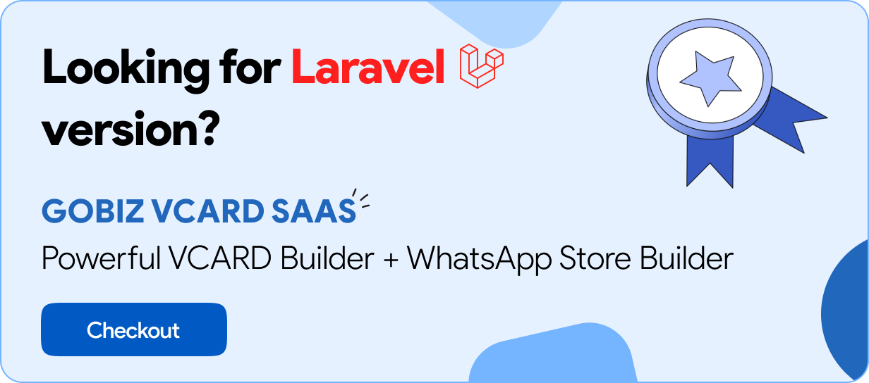 vCard Saas GoBiz Laravel Script