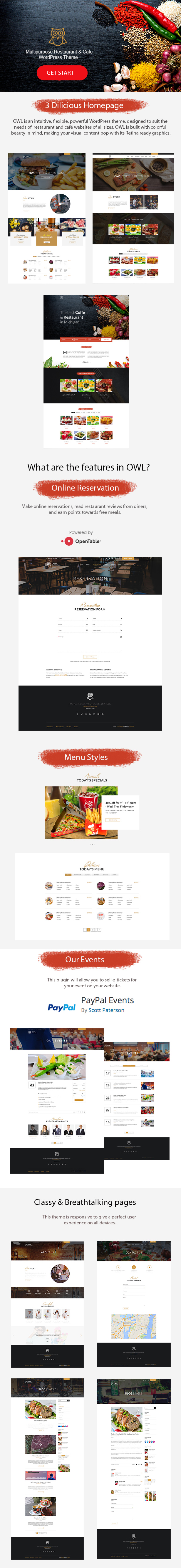 OWL- Restaurant WordPress Theme