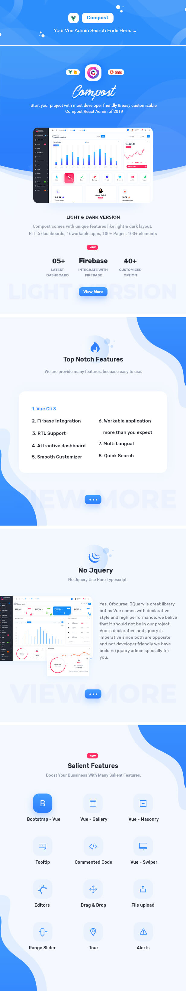 Compost Vue Admin Dashboard theme
