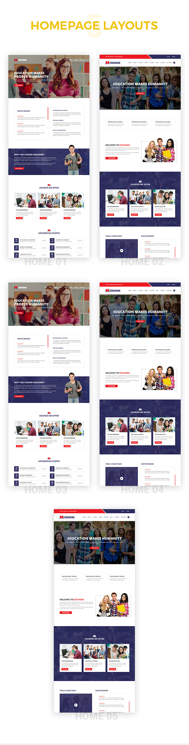 Eduhome - Education Bootstrap Template for College