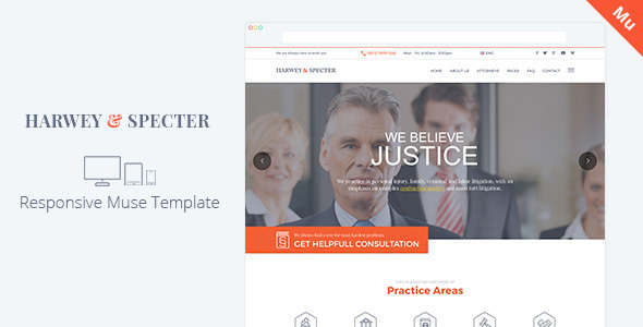 Harvey & Specter | Law Firm Muse Template