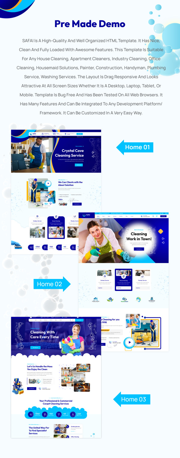 SAFAI || Cleaning Services HTML Template - 1