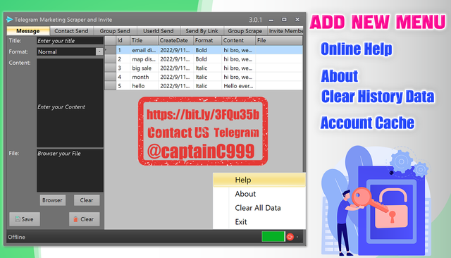Telegram Marketing Scraper and Invite |Group|Channel|Users|Bulk Sender 5.0.1