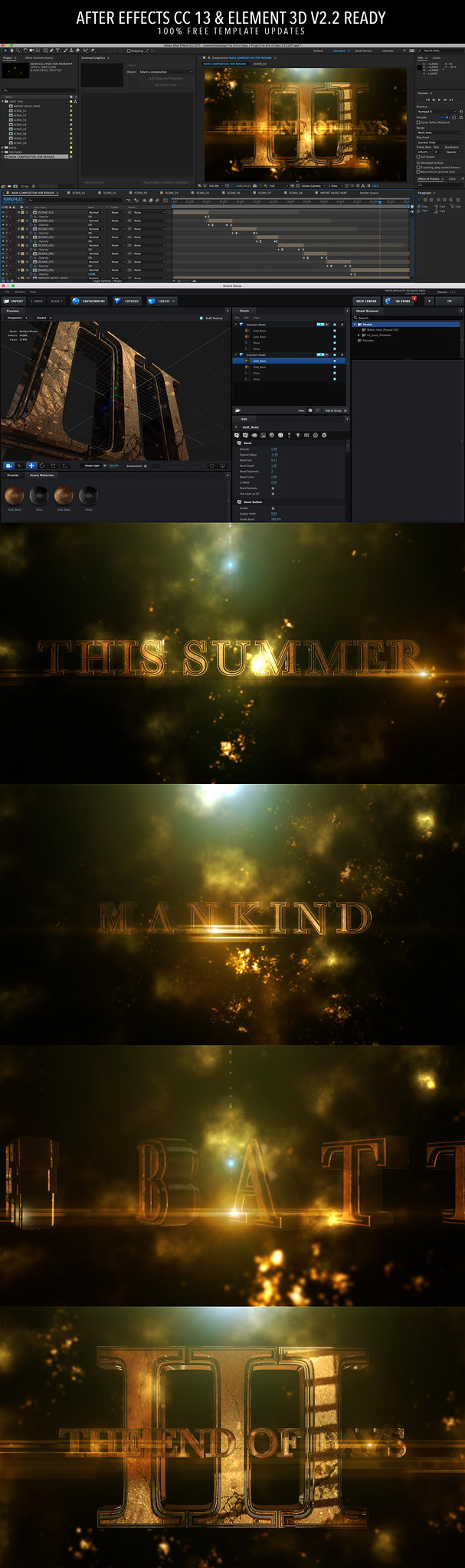 Element 3D After Effects Template End Of Days 3 V2