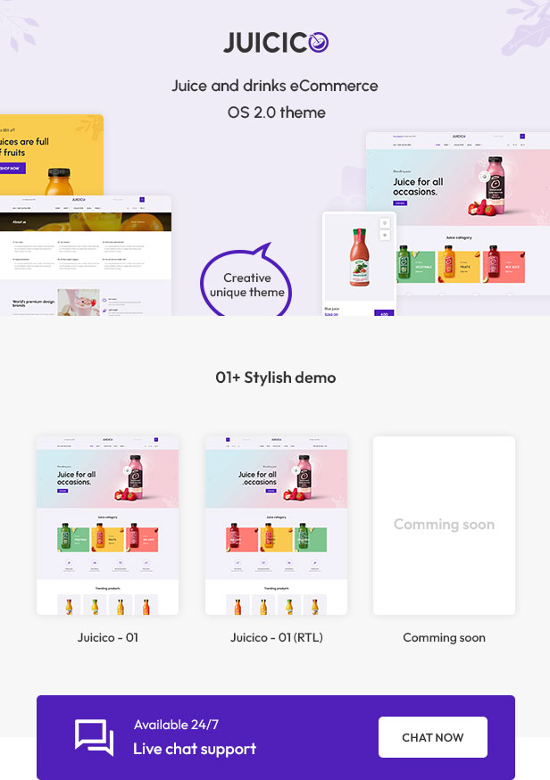 Juicico - The Juice & Drink Ecommerce Shopify Theme - 1