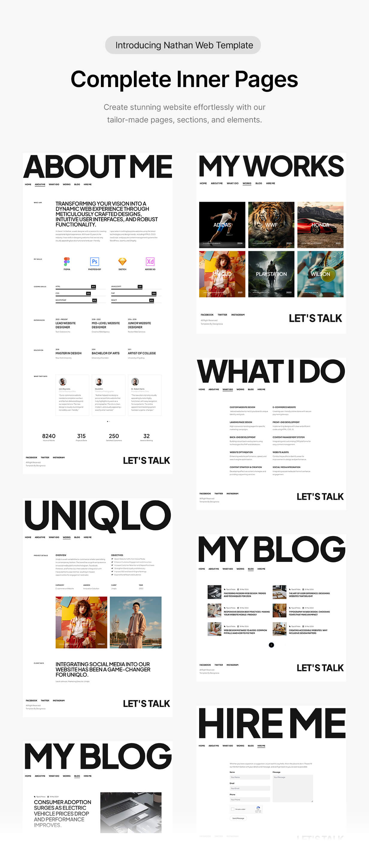Personal Resume CV Portfolio Website Template - Nathan - 5
