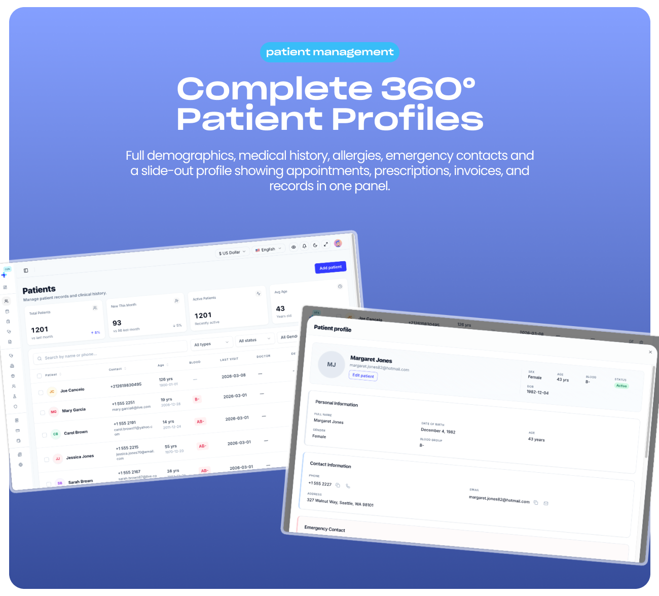 SCREENSHOT Patient Management