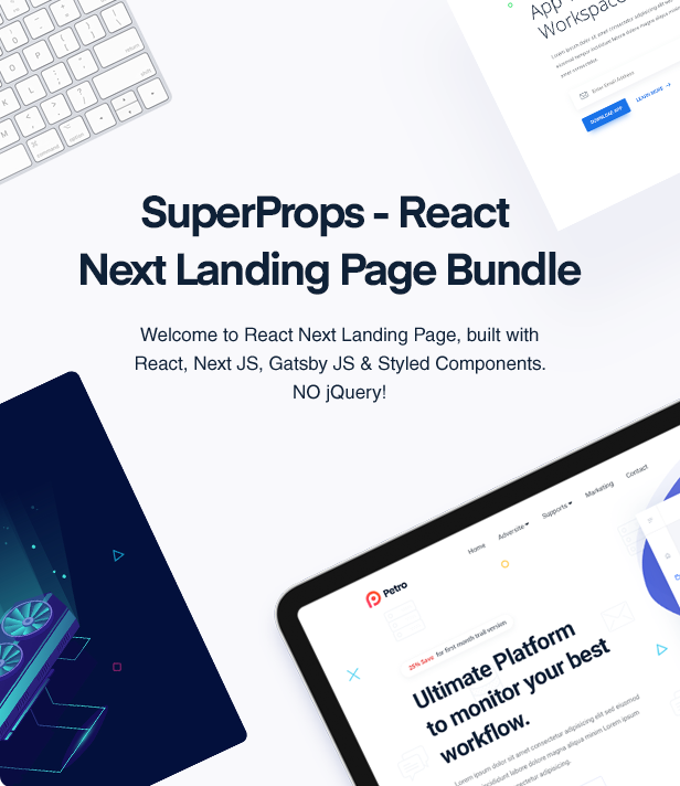 SuperProps - React Landing Page Templates with Next JS & Gatsby JS - 2