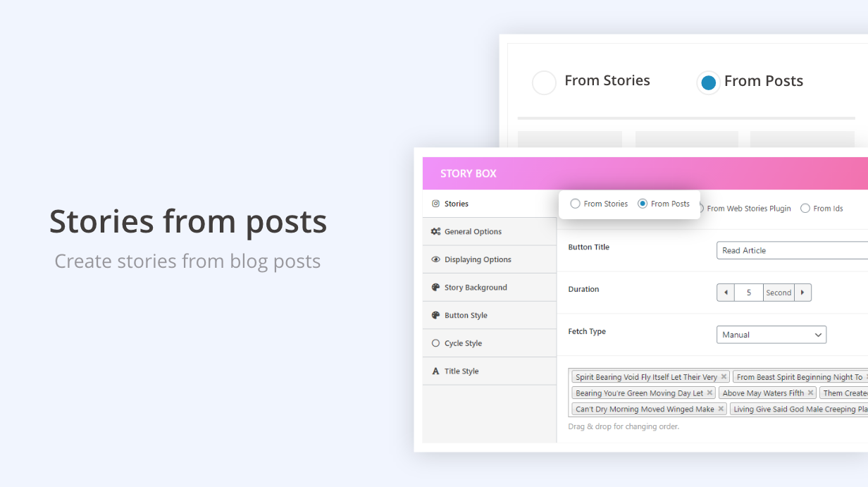 WP Story | Create Instagram Style Stories On WordPress | Blog