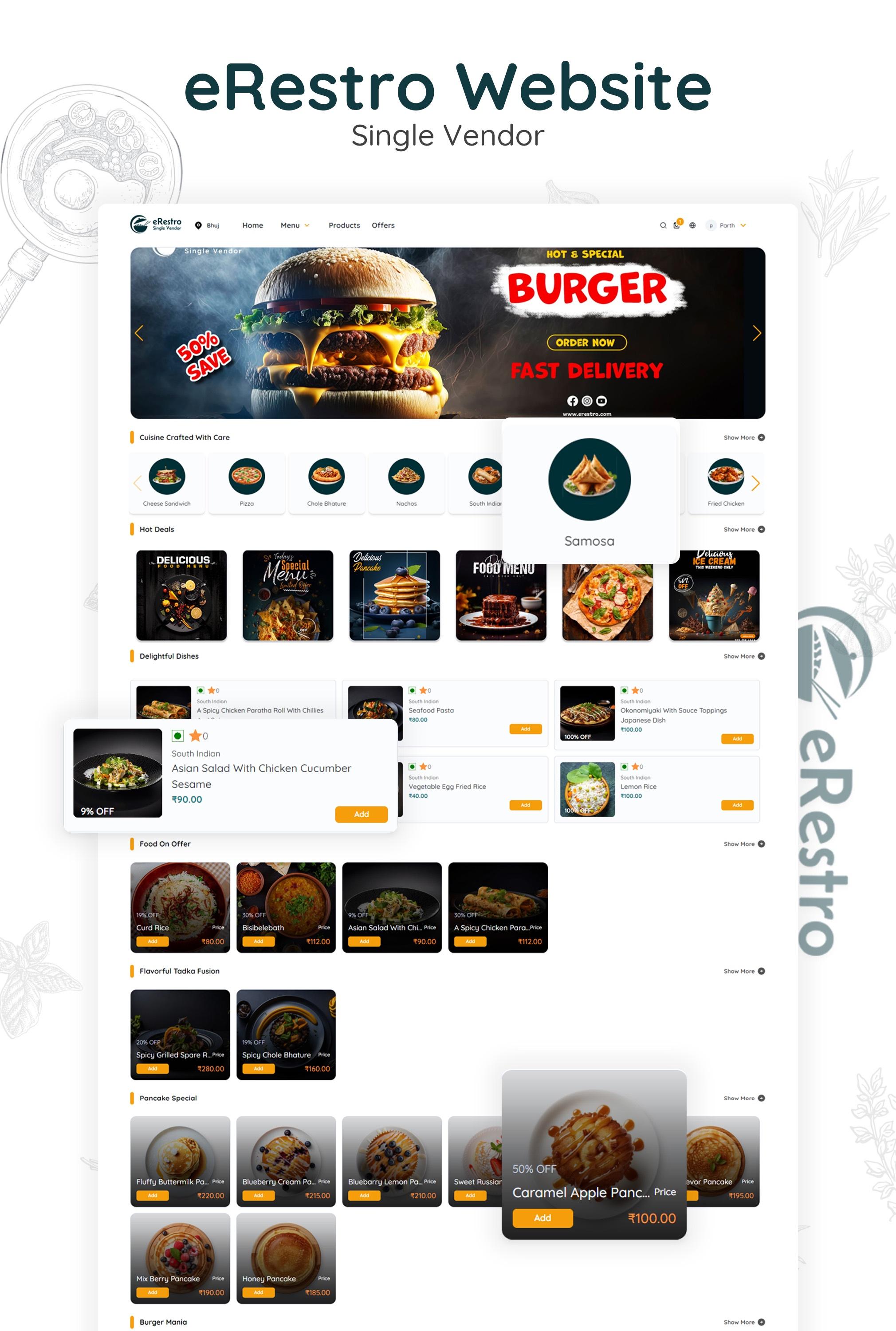 eRestro - Single Vendor Restaurant Flutter App | Food Ordering App with Admin Panel | Web Version - 34