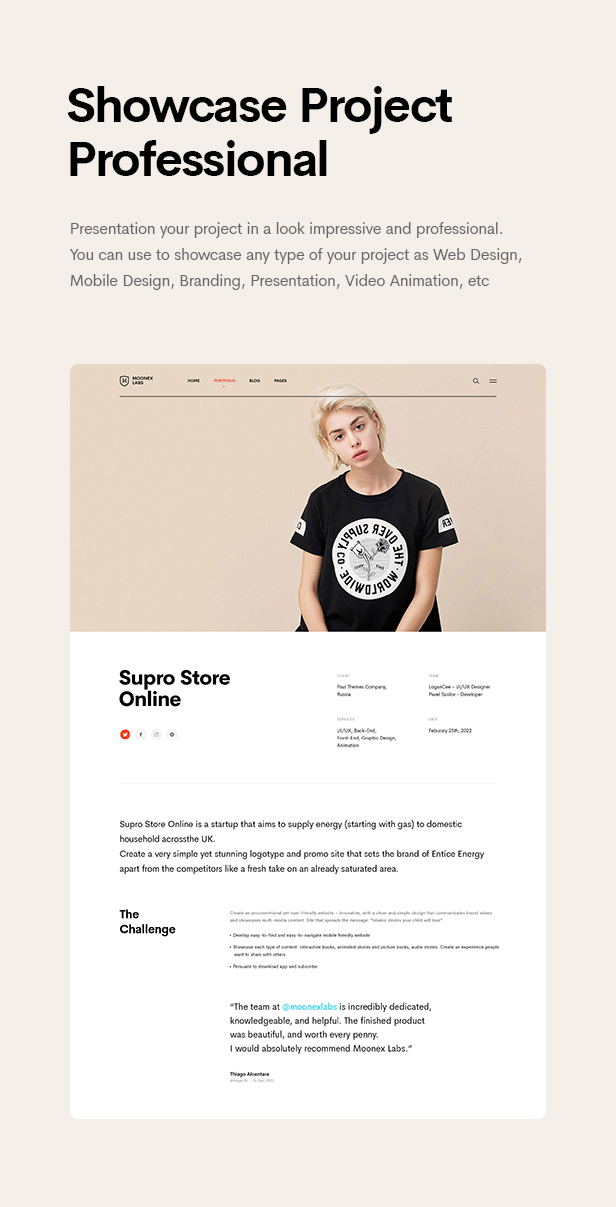 Moonex  - Portfolio & Agency HTML Template - 7